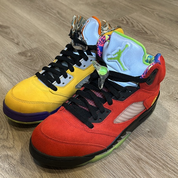 Retro Jordan 5 “What The” Size 8.5 Men’s - Lightly Worn, Authentic NO BOX - Picture 4 of 7